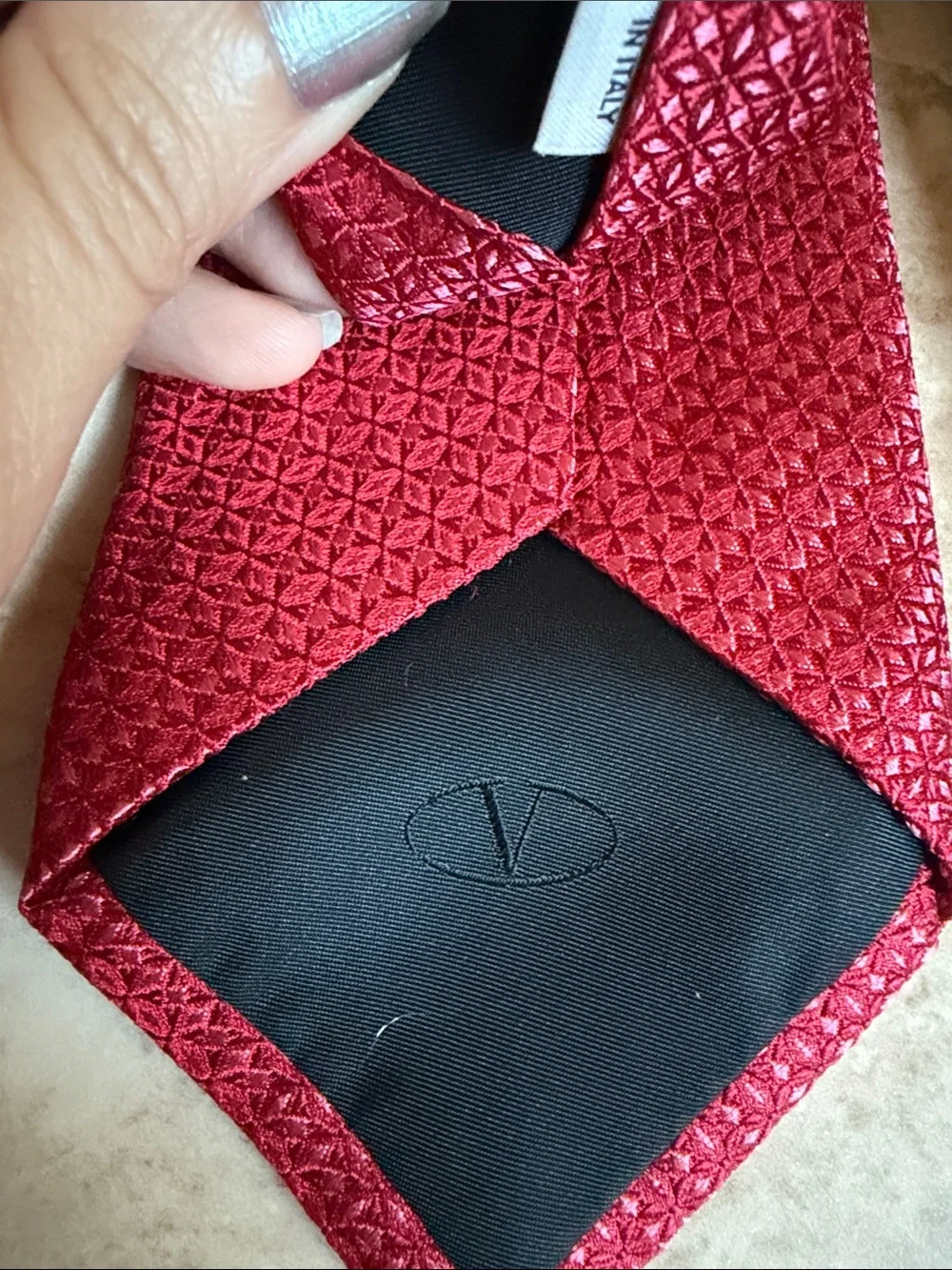 Valentino red necktie